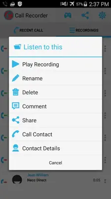 Call Recorder android App screenshot 0